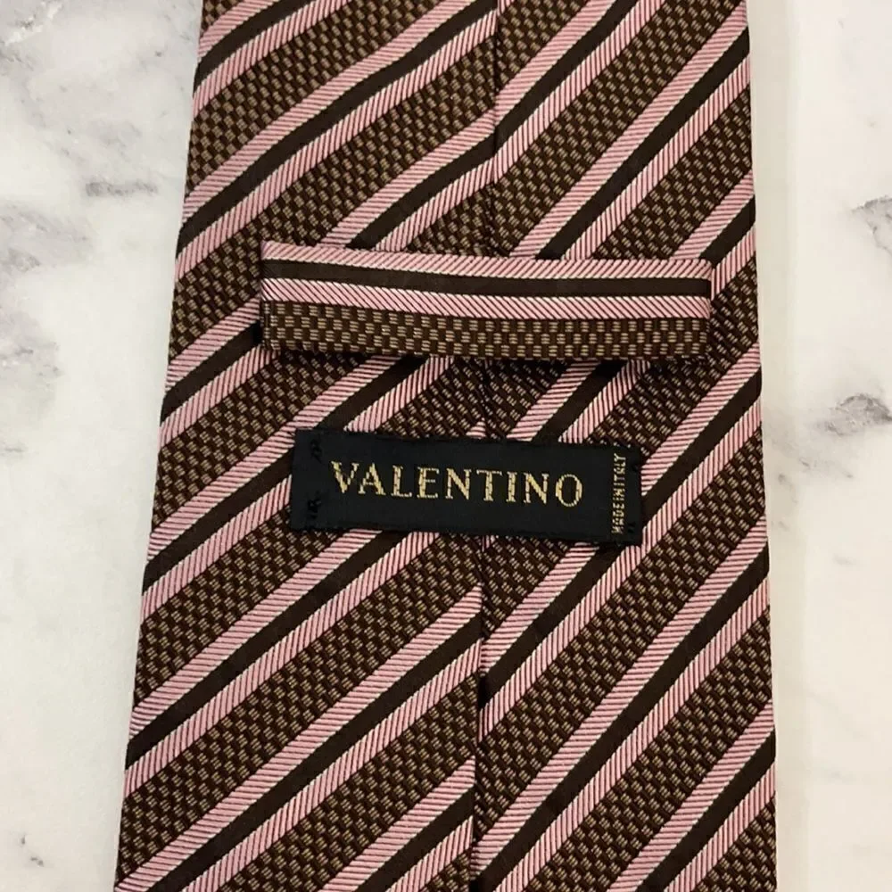 Valentino Made in Italy Silk Stripe Tie